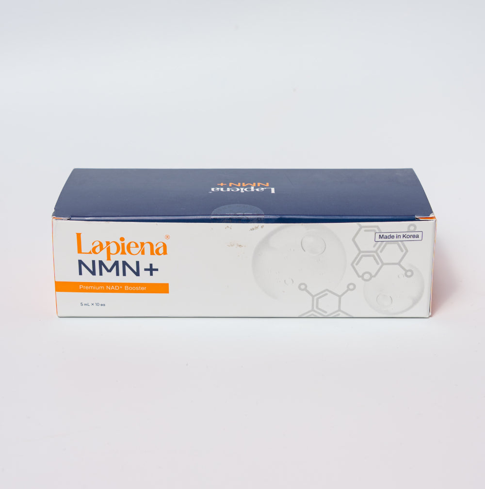 Lapiena NMN+ NAD+ Skin Booster supplement boxes on a white background