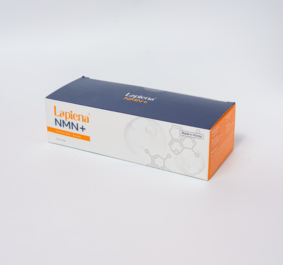 Lapiena NMN+ supplement box on a white background