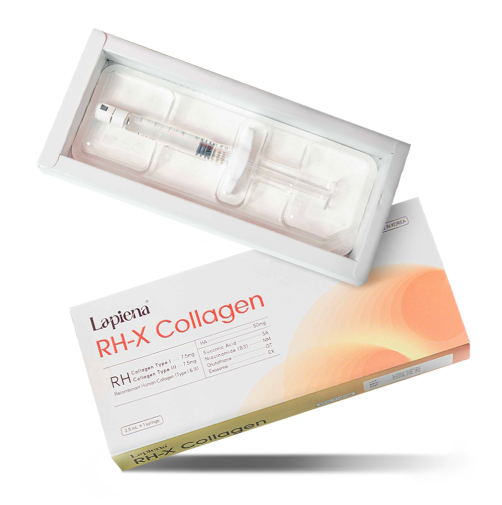 Lapiena RH-X Collagen packaging with syringes on a white background