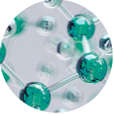 Close-up of molecule on a white background