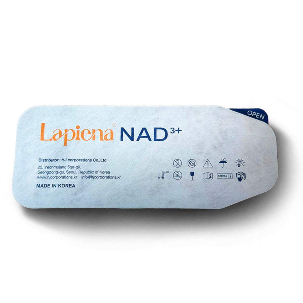 Lapiena NAD+ product packaging on a white background
