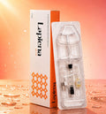 Lapiena Deep dermal filler packaging on a reflective orange gradient background